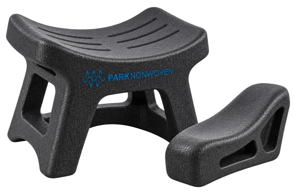 Illustrative leisure equipment components product render with PARK Nonwoven branding